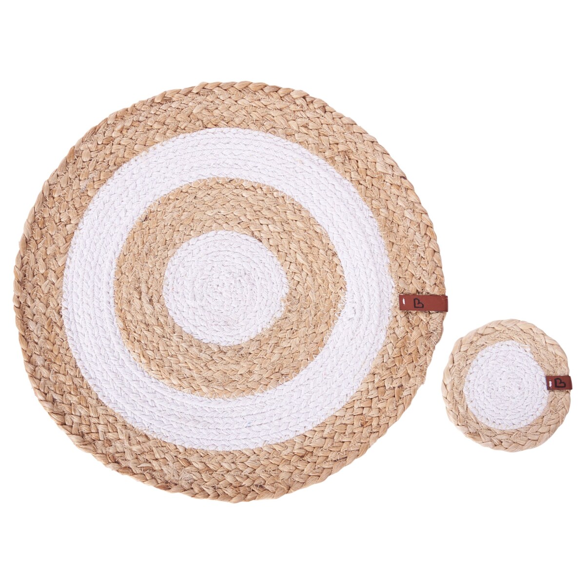 Zestaw 12 podkładek na stół TUMERIC Naturalny Juta