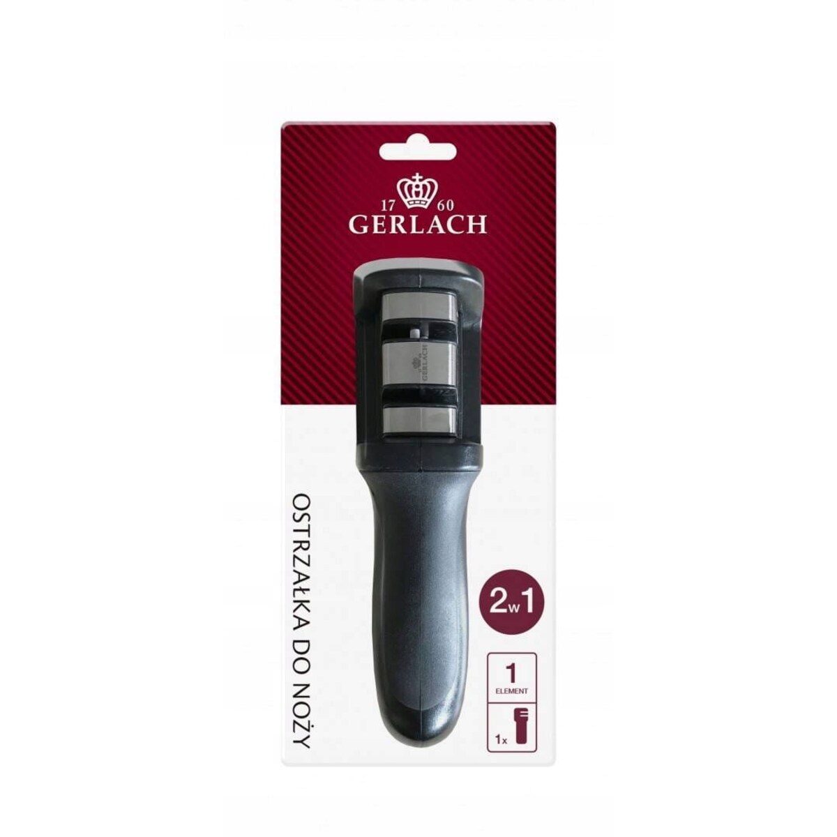 Osełka Ostrzałka do Noży Nożyczek Dwufazowa 2 w 1Uniwersalna Stalka Gerlach