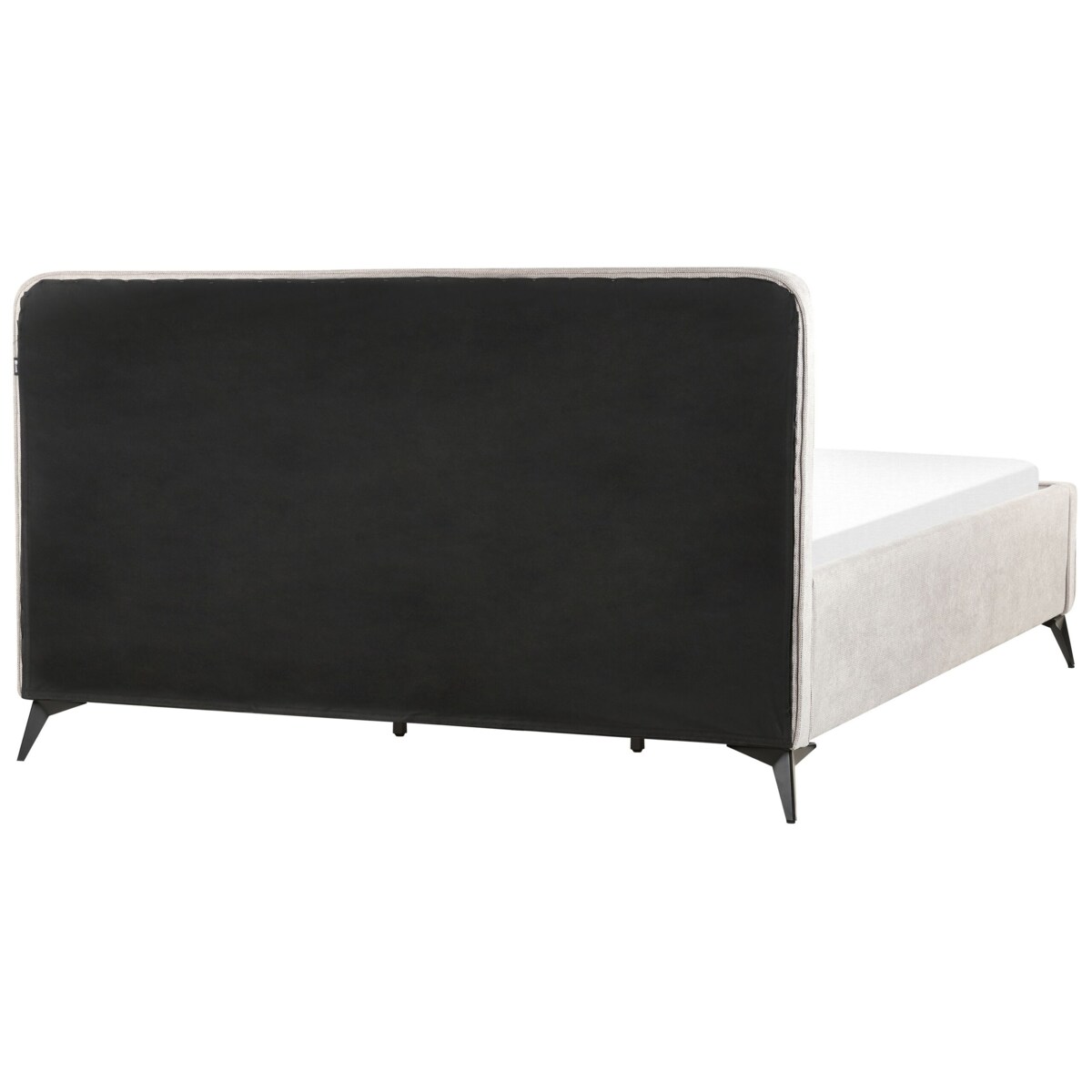 Łóżko tapicerowane 180 x 200 cm jasnoszare VALOGNES