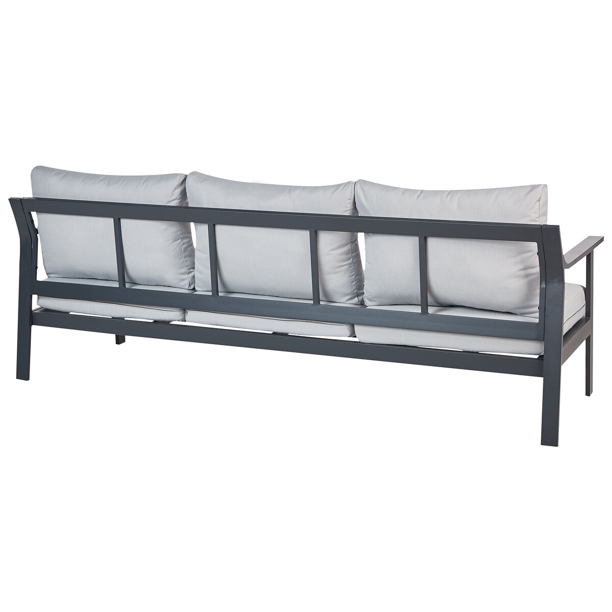 Sofa ogrodowa dla 3 osób KIATO Metal Jasnoszary