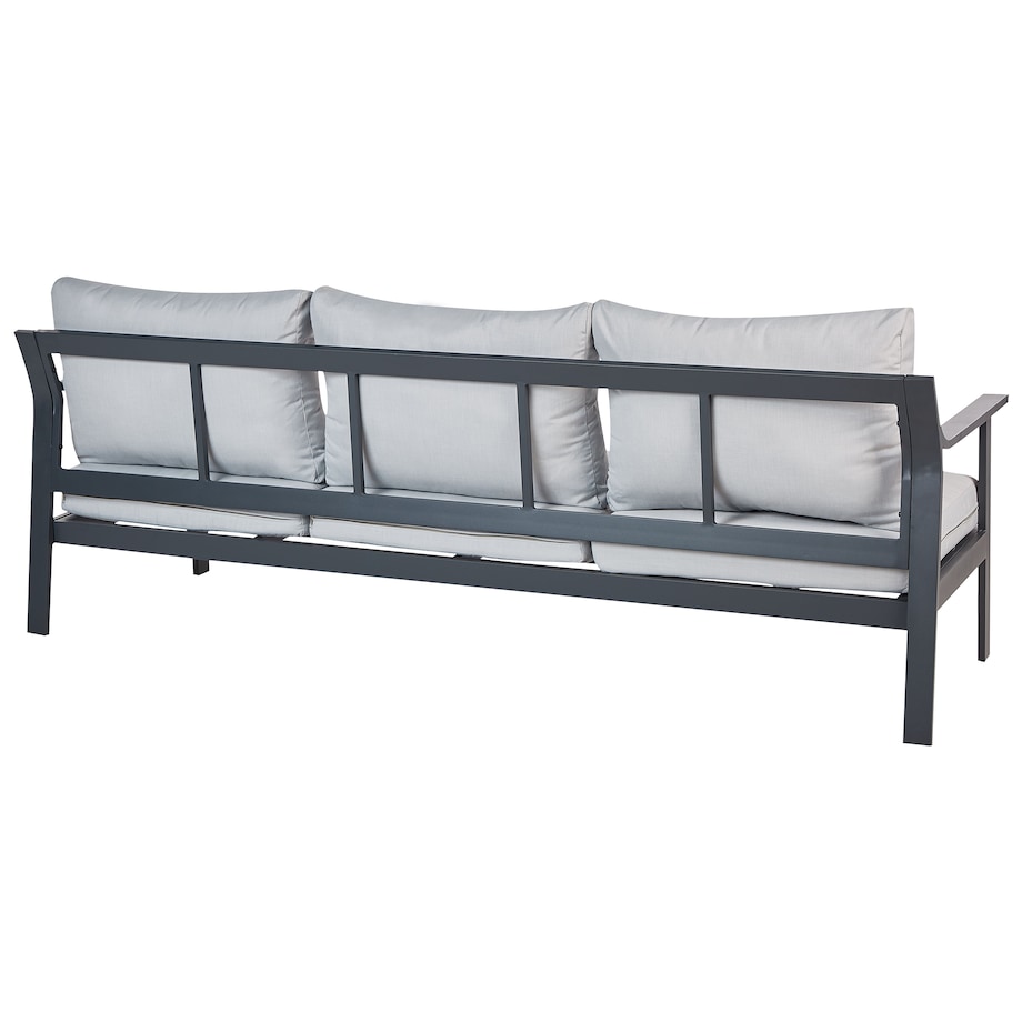 Sofa ogrodowa dla 3 osób KIATO Metal Jasnoszary