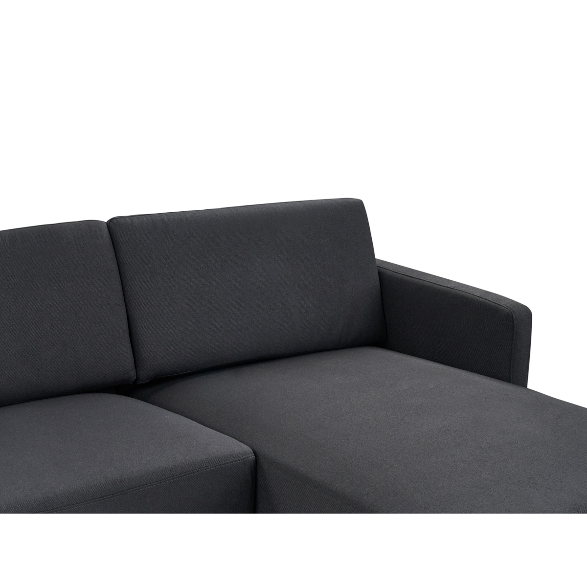 Sofa narożna lewostronna BREDA Czarny 2-osobowa Lewostronny