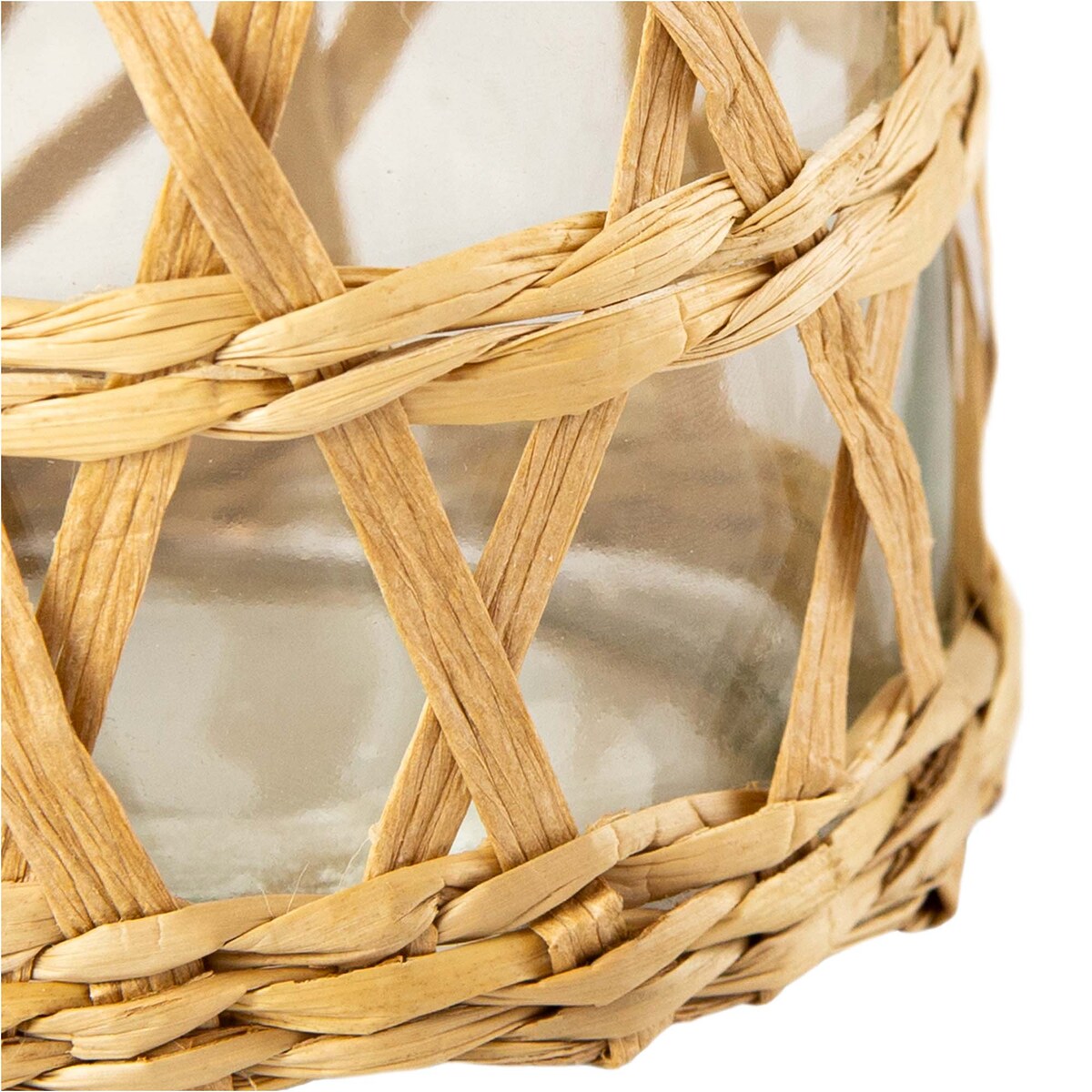 Karafka Szklana Do Wody Napojów Soków 1.2 L Z Ozdobnym Koszyczkiem