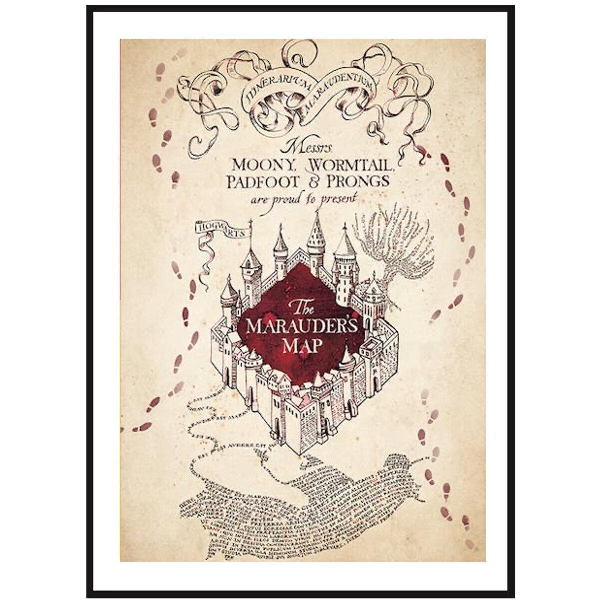 Poster Story, Plakat, Obraz - Harry Potter Mapa Huncwotów, wymiary 42 x 60 cm