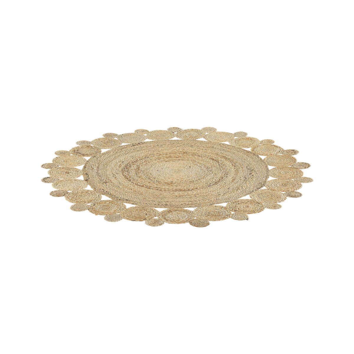 Dywan okrągły z juty ⌀ 120 cm beżowy GOLGEN