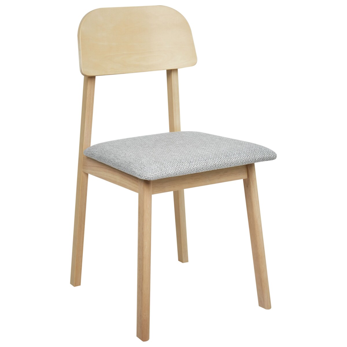 Zestaw 2 krzeseł do jadalni SCANDIA Drewno kauczukowe Jasnoszary
