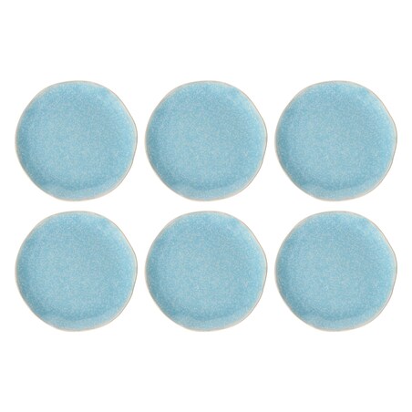 ROSE&TULIPANI CONCERTO FUSE AZZURRO Zestaw 6 talerzy do sałatek 22 cm