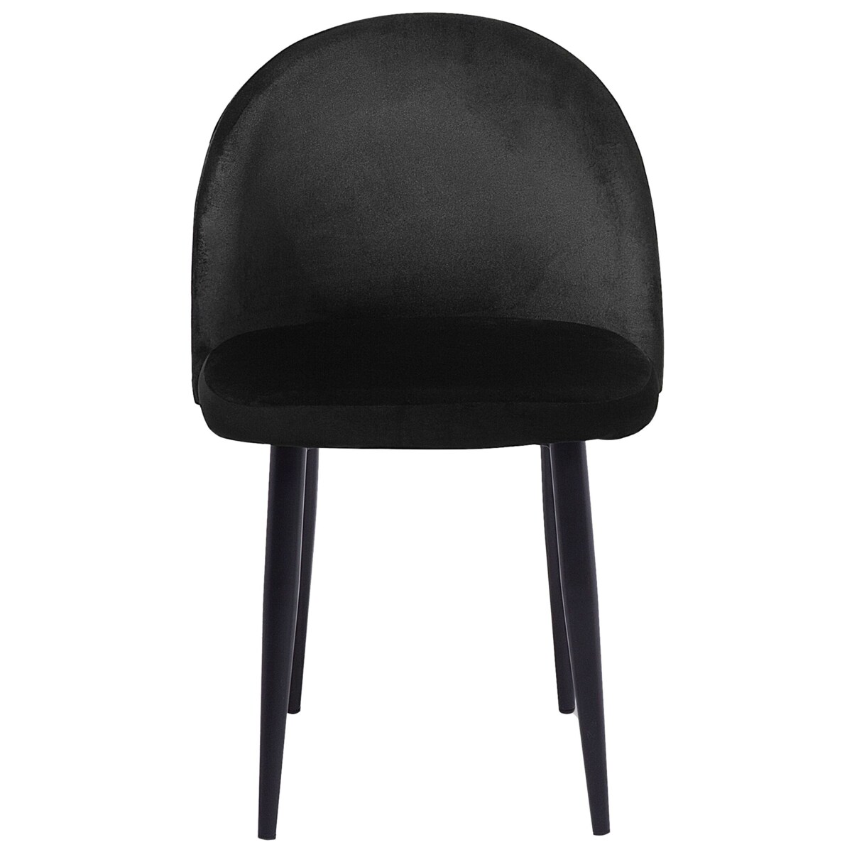 Zestaw 2 krzeseł welurowy czarny VISALIA