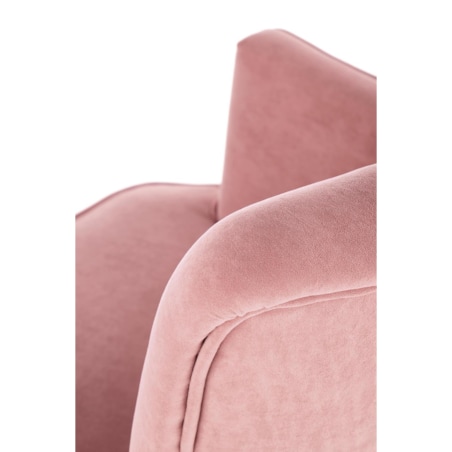 FOTEL WELUROWY Darli różowy DREWNIANE NÓŻKI wypoczynkowy