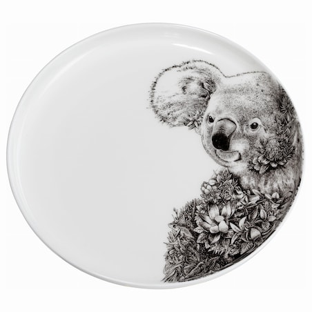 Talerz Marini Ferlazzo koala, biały z nadrukiem, 20 cm