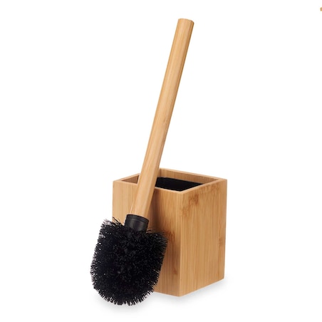 Szczotka do wc w bambusowym pojemniku, 10 x 10 x 36 cm