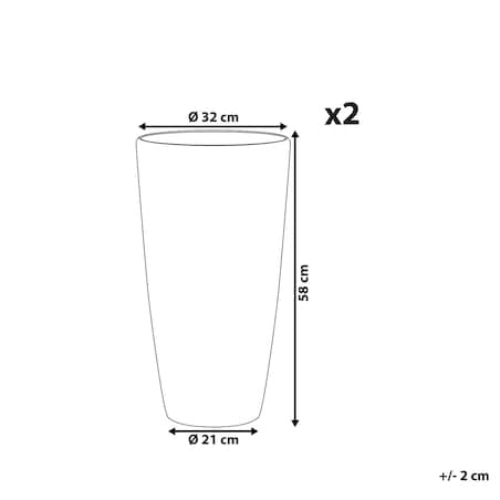 Zestaw 2 donic TSERIA 32 cm Biały