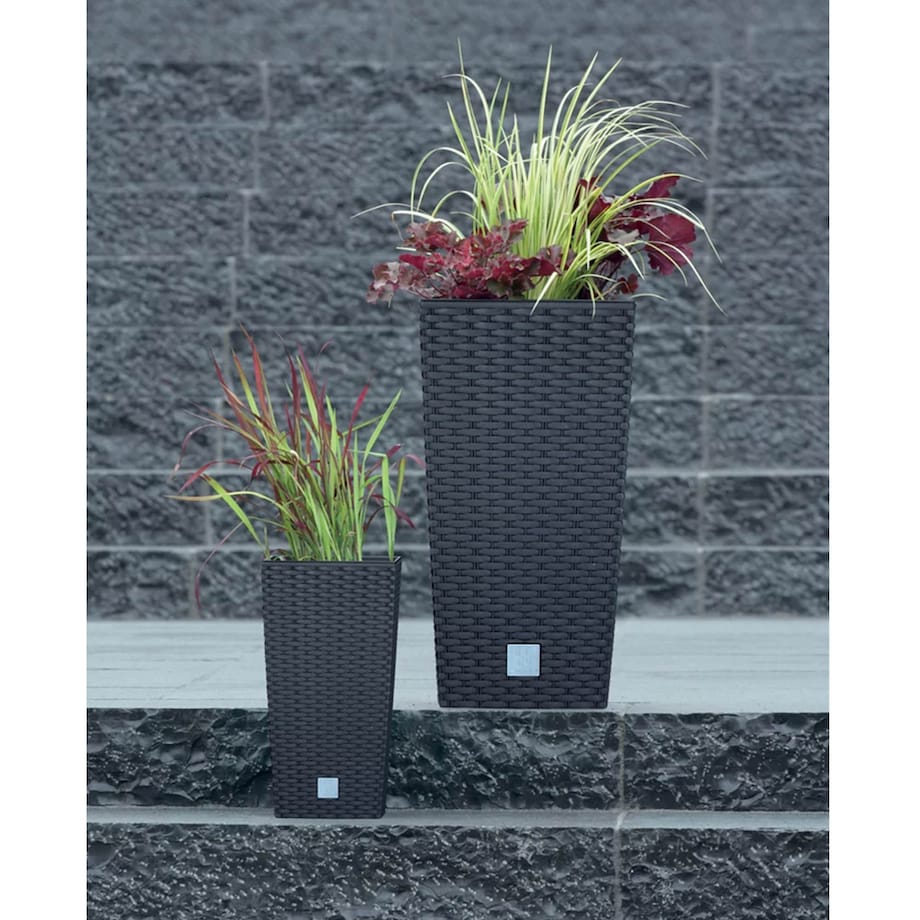 Doniczka Donica Ogrodowa Rattan Wysoka Wkład 50Cm