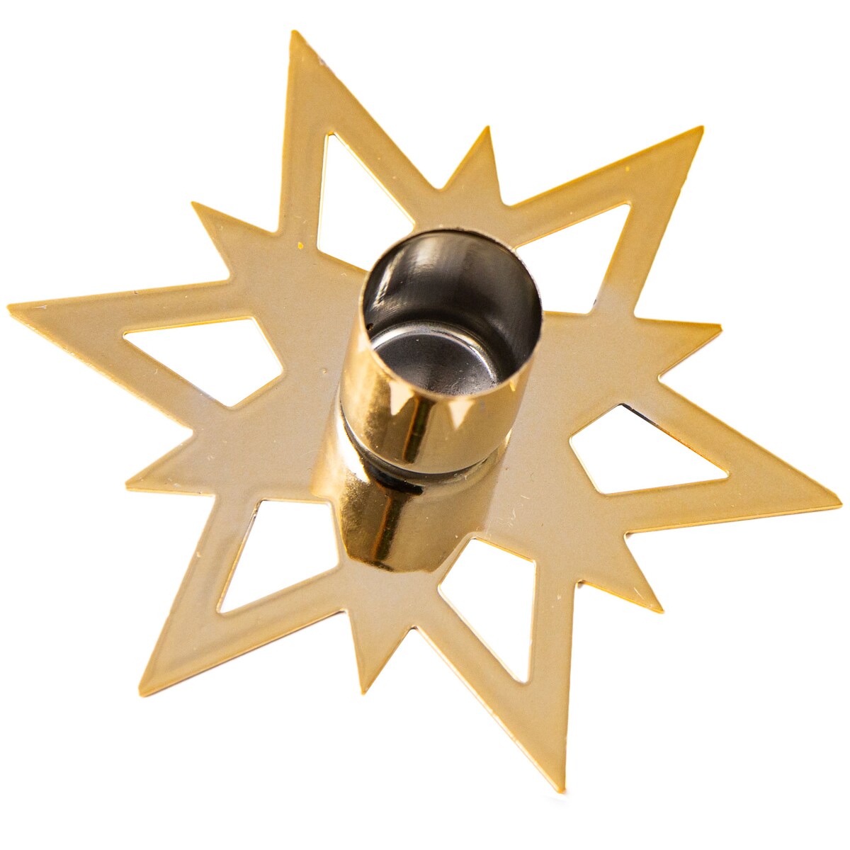 Świąteczny Świecznik Na Świeczkę Candleholder Boże Narodzenie Złoty Gwiazda