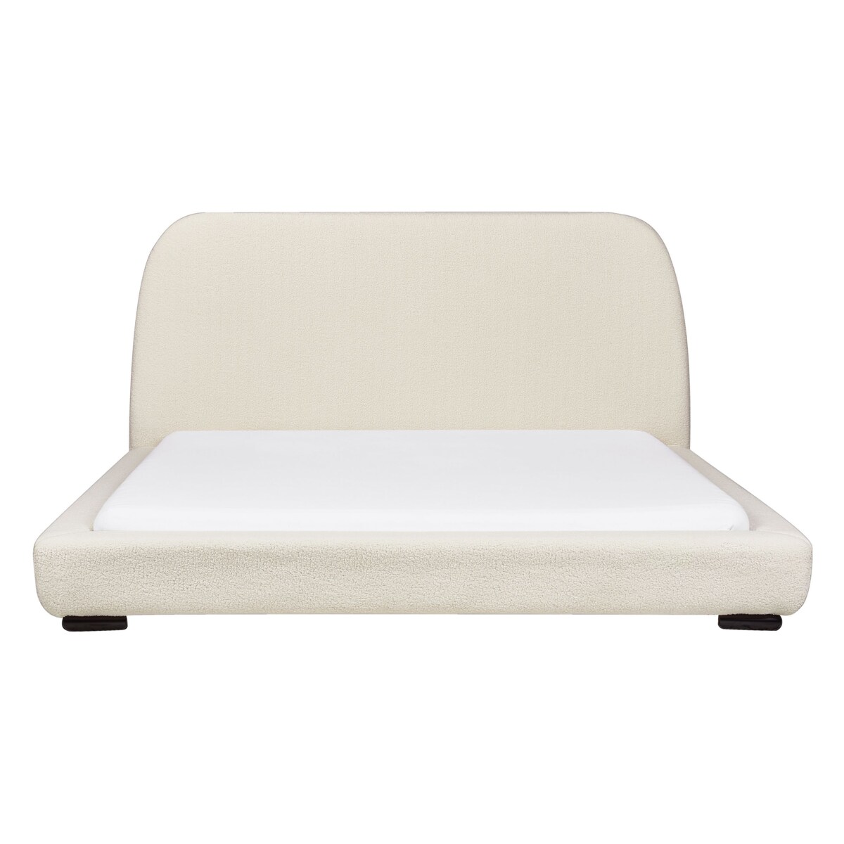 Łóżko wodne boucle 160 x 200 cm beżowe ROISEL