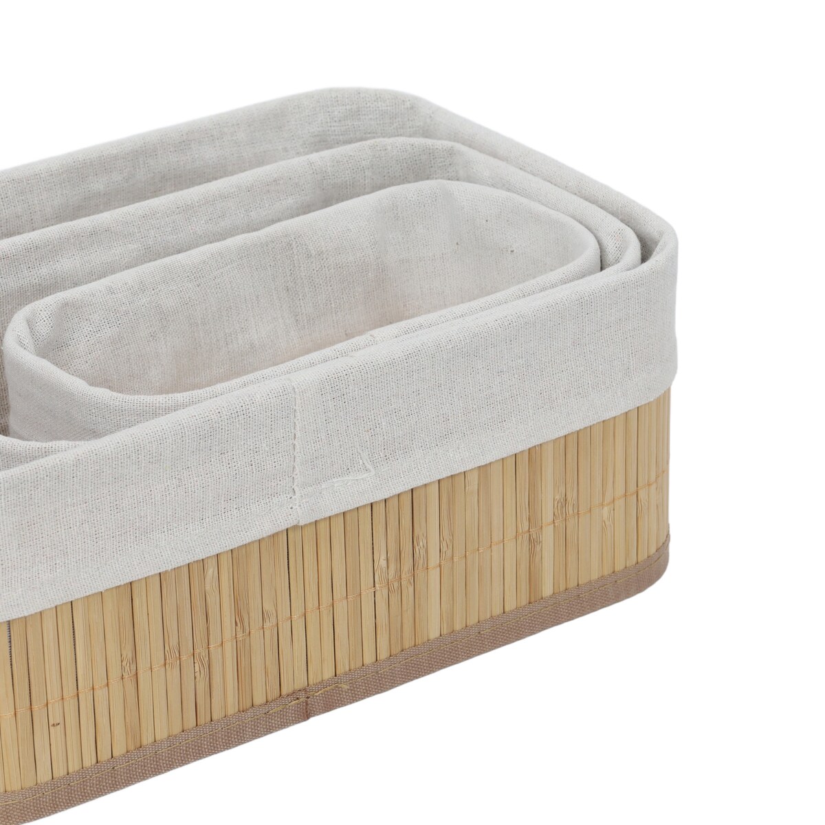 Zestaw bambusowych koszyków do przechowywania VINNO