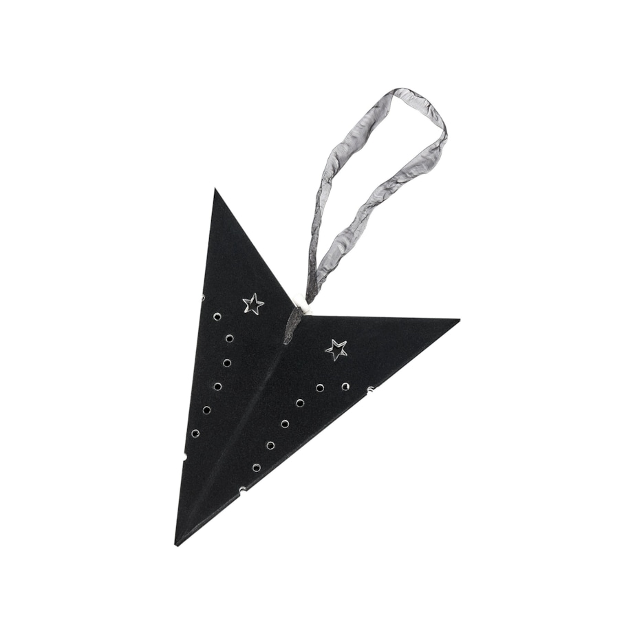 Zestaw 2 wiszących gwiazd welurowych LED 45 cm czarny MOTTI