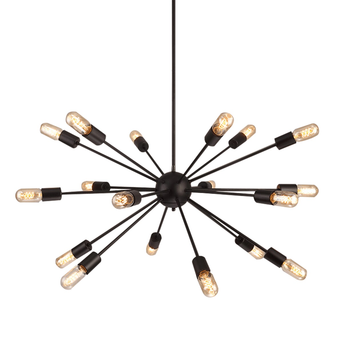 Industrialna lampa wisząca Orbit sticks do pokoju czarna