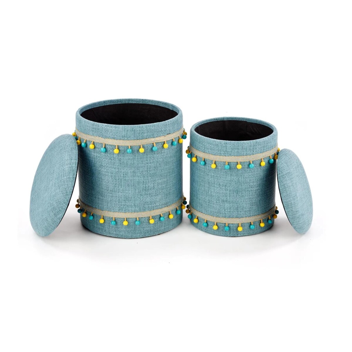 Zestaw puf GRADO jasnoniebieski