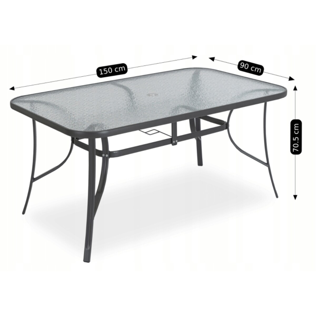 Zestaw Mebli Ogrodowych Stół 6x Krzesło Parasol Na Taras Ogród NEBRASKA