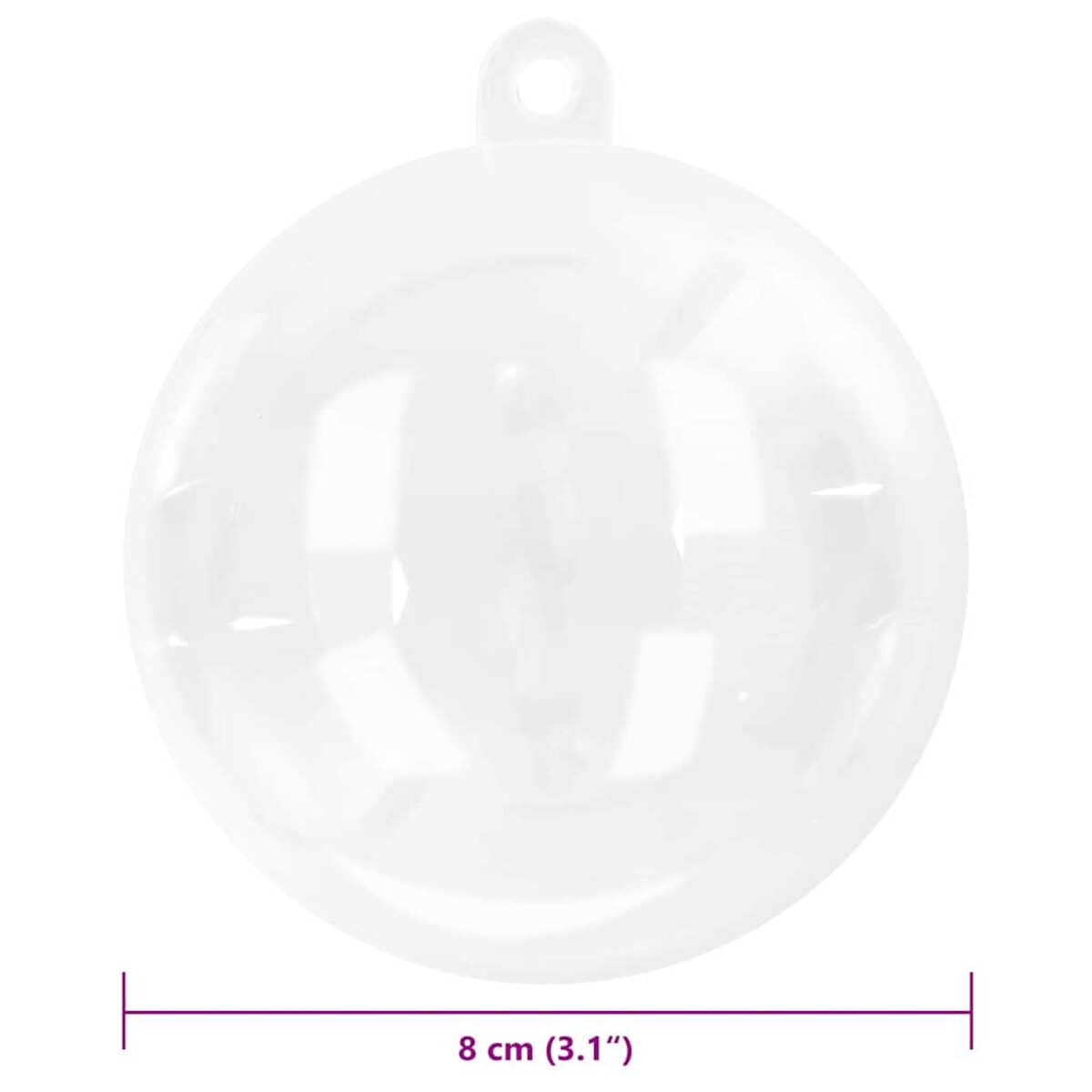 vidaXL Zestaw Bombek Choinkowych 25 pcs przezroczysty Ø 8 cm