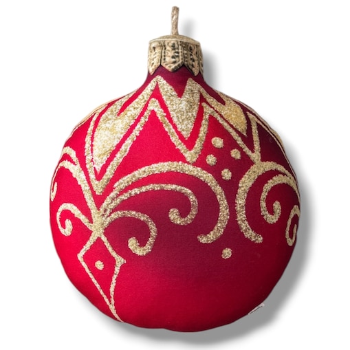 Poduszka dekoracyjna czerwona Bombka duża