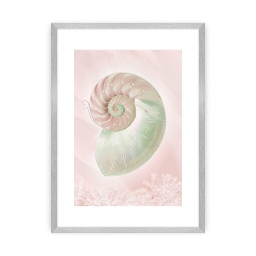 Plakat Pastel Pink III, 21 x 30 cm, Ramka: Srebrna