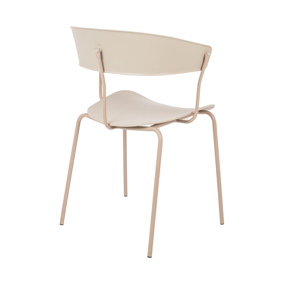 Krzesło JETT beżowe - polipropylen, metal