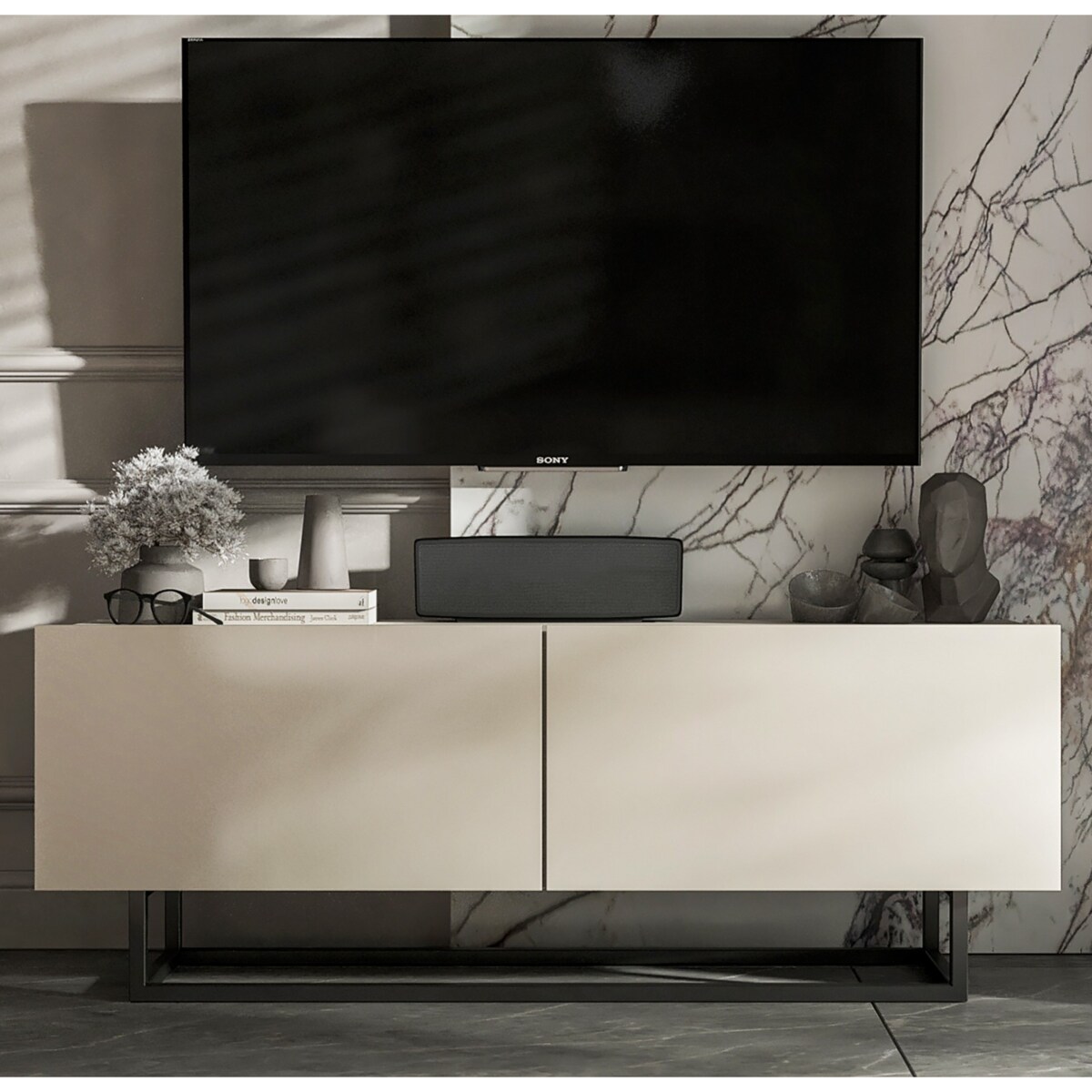 Szafka RTV Loft Industrialna Komoda RTV Kaszmir MAT 120 cm