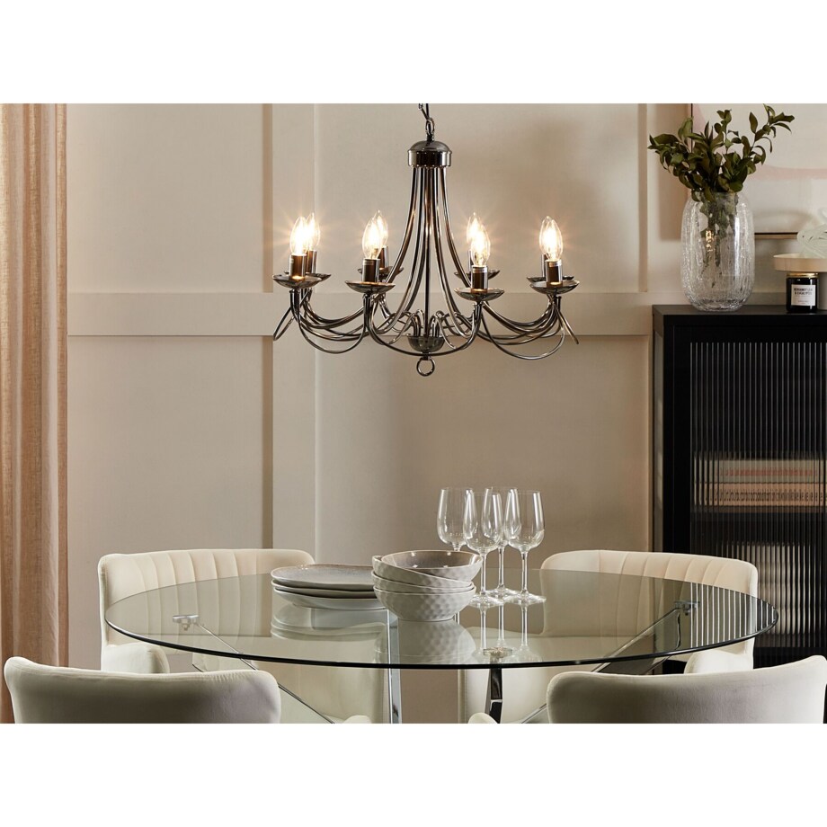 Żyrandol metalowy czarny TEESTA