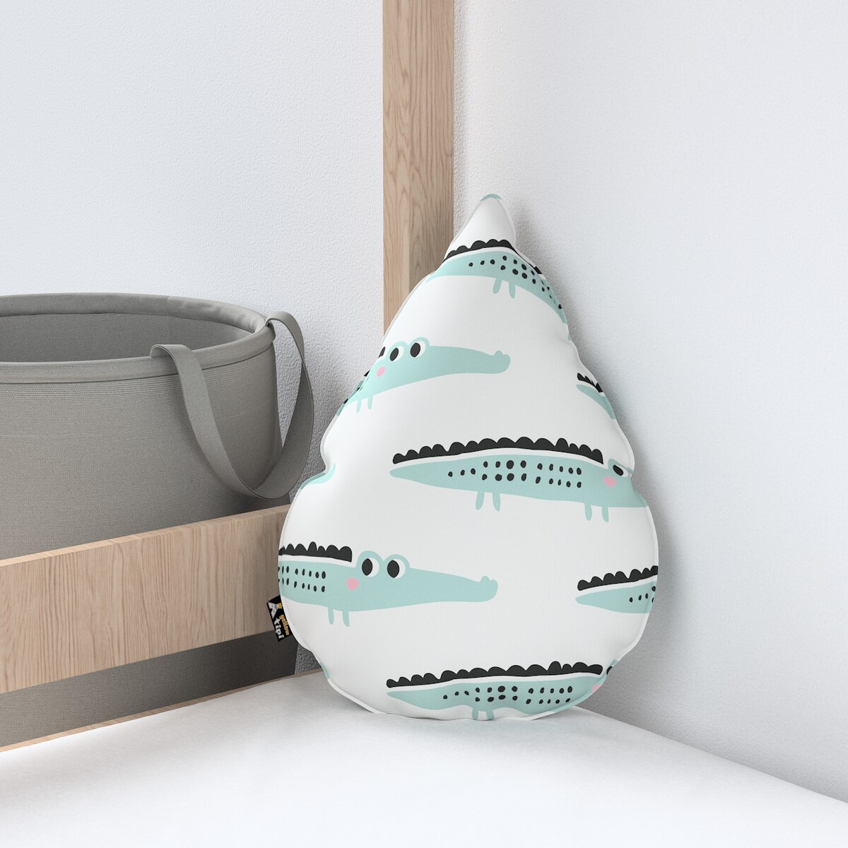 Poduszka Sweet Drop, ecru-zielony, 55x15x35cm, Magic Collection