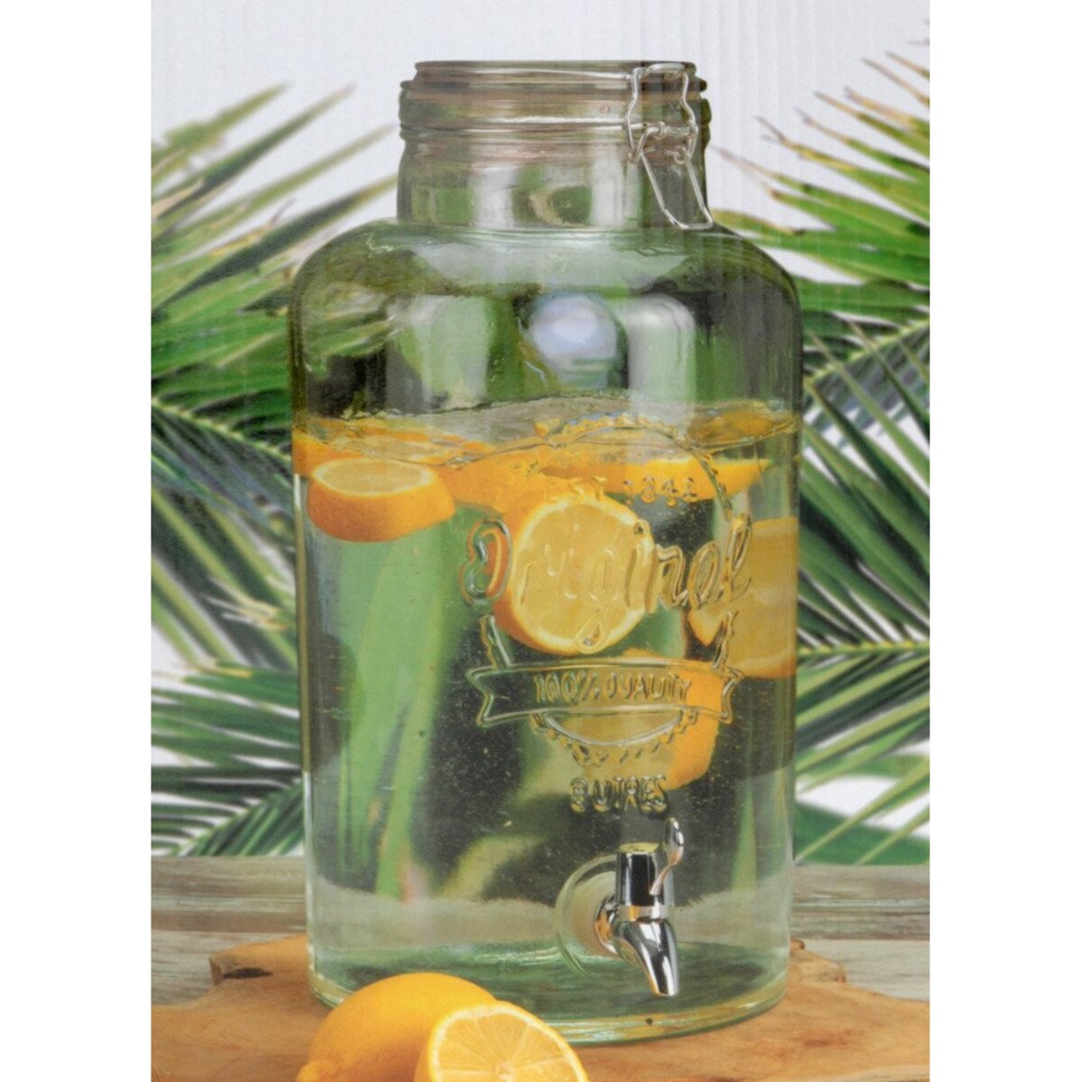 Słój z kranem i pokrywą - dystrybutor napojów Excellent Houseware,pojemność 8 l