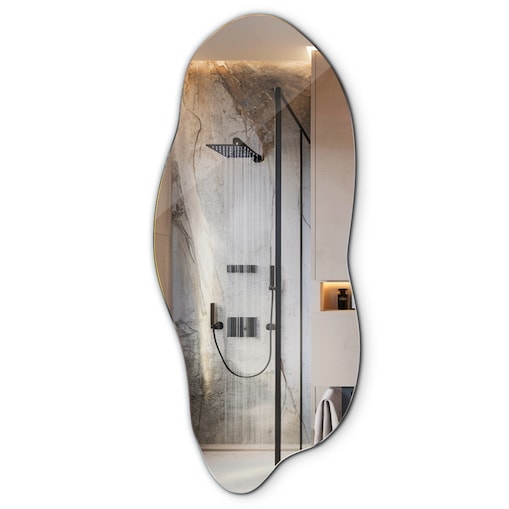 Lustro o płynnym kształcie 45x100 cm