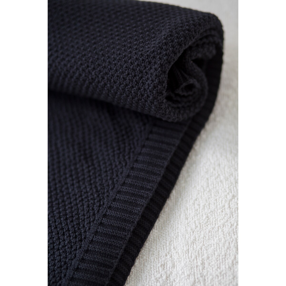 Pled pleciony czarny, 130 x 160 cm, La Manta