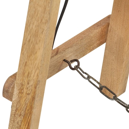 vidaXL Lampa podłogowa, biała, E27, lite drewno mango