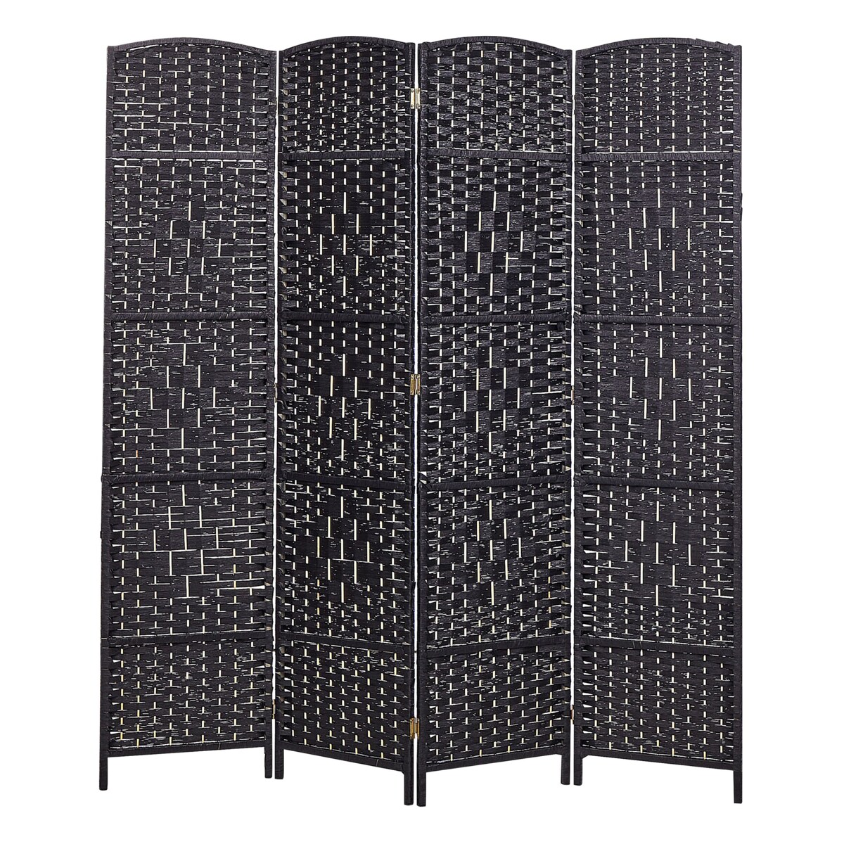 4-panelowy parawan pokojowy LAPPAGO Czarny 163 cm 170 cm