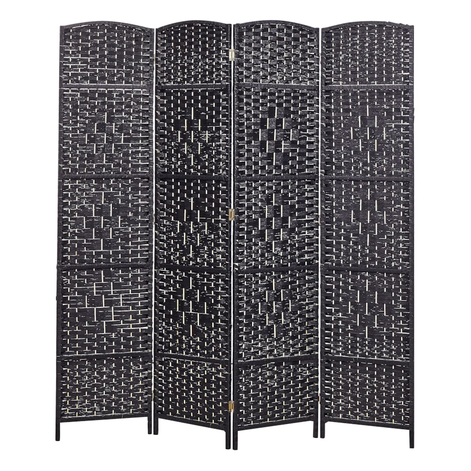 4-panelowy parawan pokojowy LAPPAGO Czarny 163 cm 170 cm