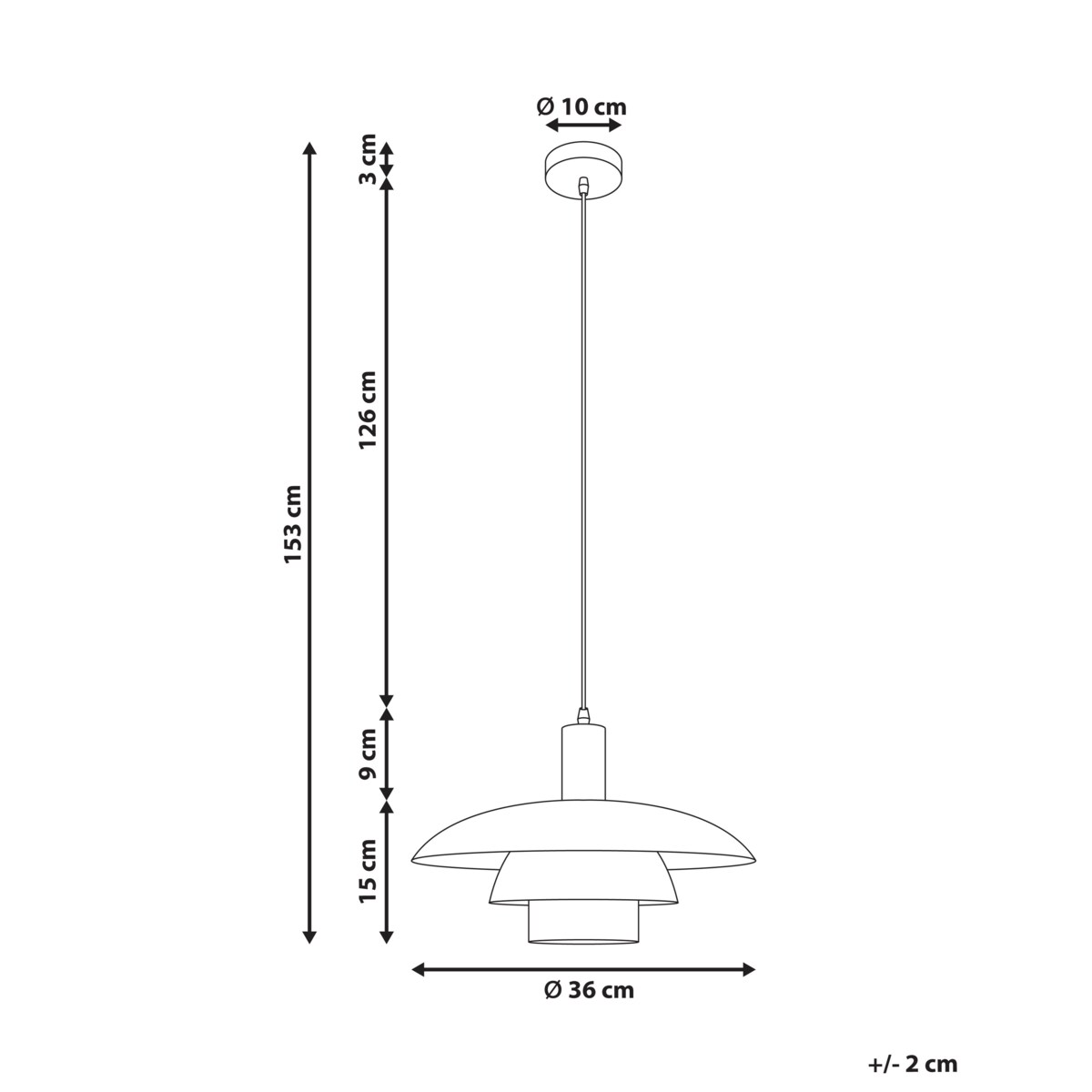 Lampa wisząca HILBA Metal Biały