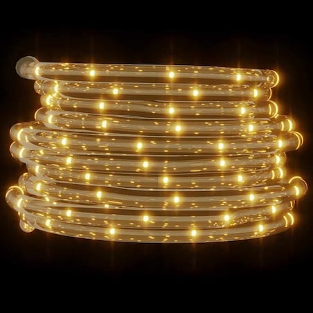 vidaXL Wąż świetlny, 240 LED, ciepła biel, 10 m, PVC