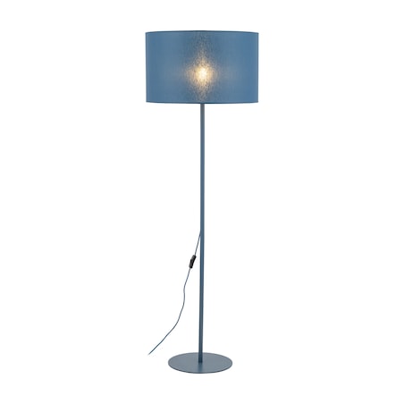 Lampa Stojąca Tk Lighting Dalum Granatowa Podłogowa 1Xe27 Abażur 50Cm, Wysokość 151Cm