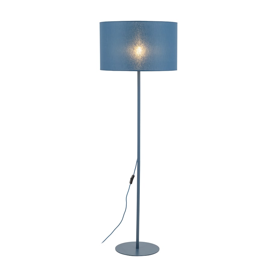 Lampa Stojąca Tk Lighting Dalum Granatowa Podłogowa 1Xe27 Abażur 50Cm, Wysokość 151Cm