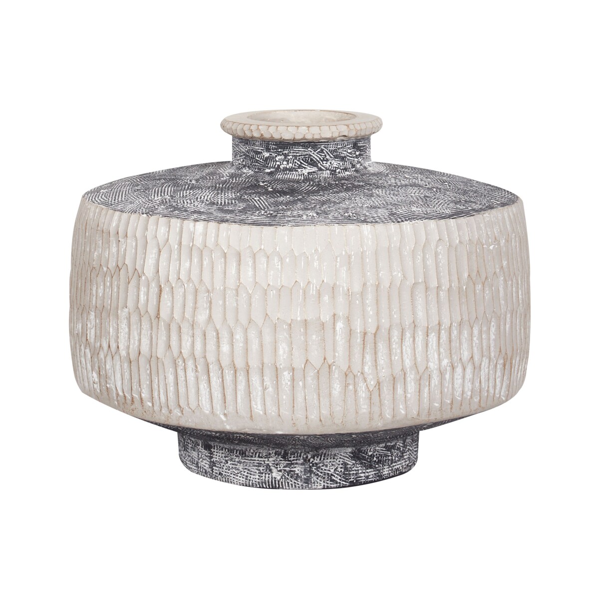 Wazon na kwiaty DEKSATI Tlenek magnezu 32 cm Beżowy