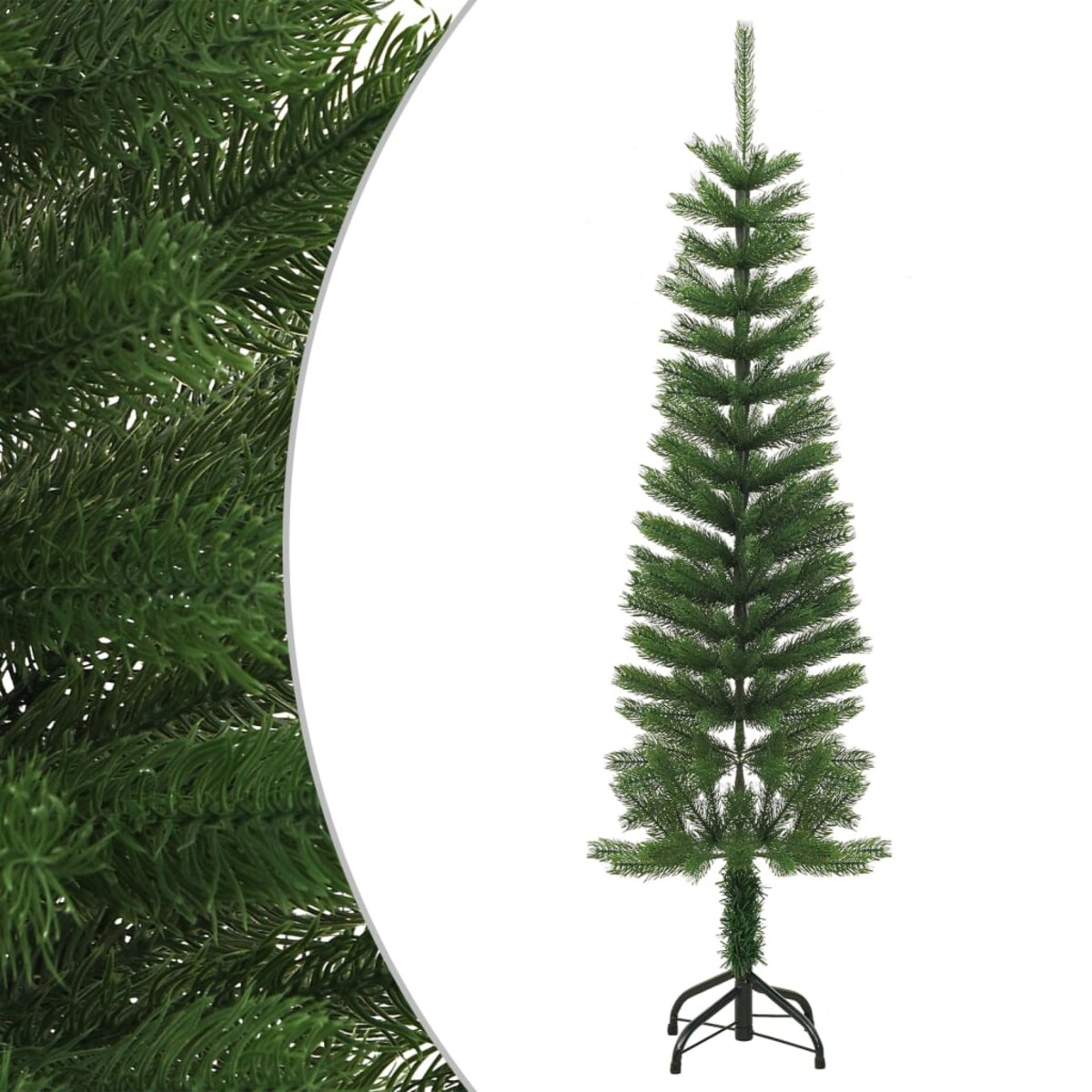 vidaXL Sztuczna, smukła choinka ze stojakiem, 150 cm, PE