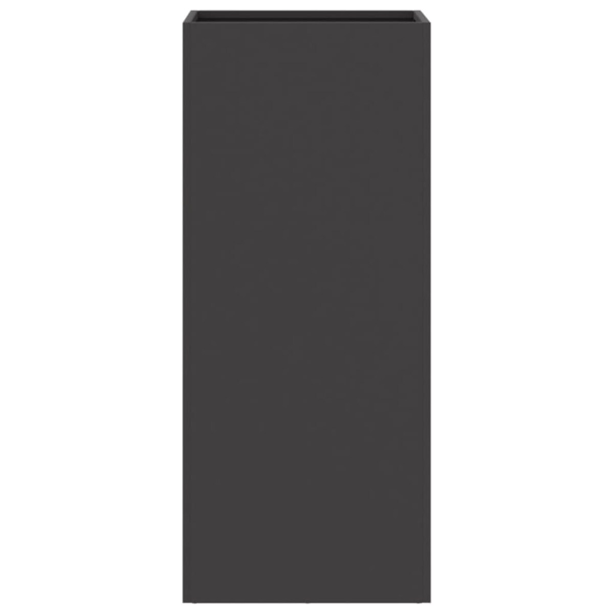 vidaXL Donica, czarna, 32x29x75 cm, stal