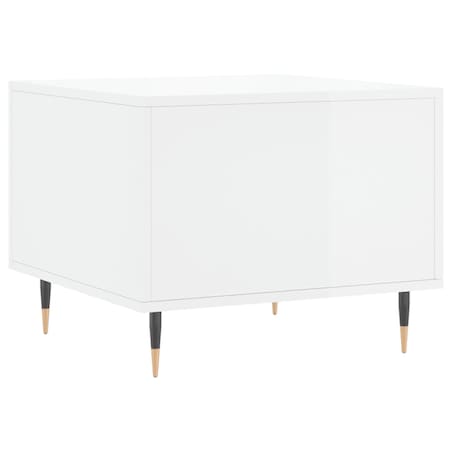 vidaXL Stolik kawowy, biały o wysokim połysku, 50x50x40 cm