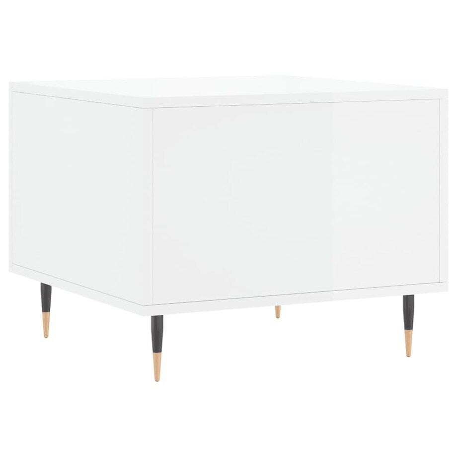 vidaXL Stolik kawowy, biały o wysokim połysku, 50x50x40 cm