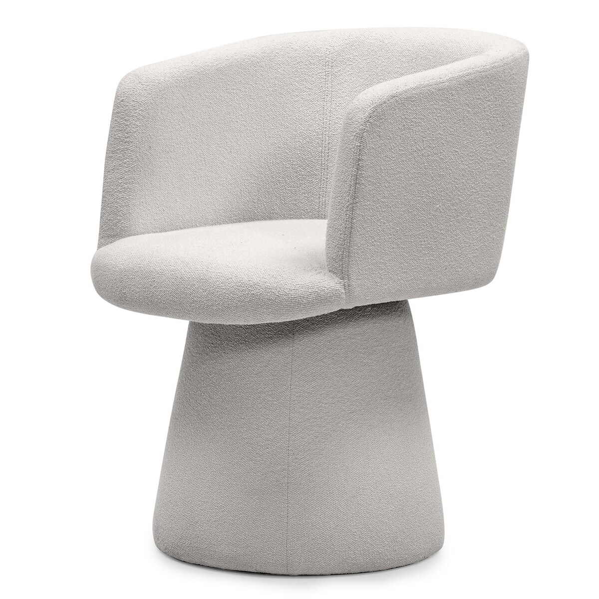 Krzesło obrotowe beżowoszare bouclé Nalf