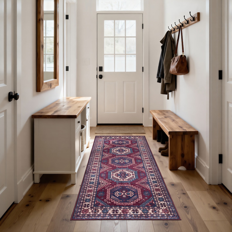 Dywan Klasyczny Sereno 80x300cm Velvet Bordowy