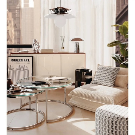 Stolik pomocniczy, boczny metalowy Ashdal, czarny