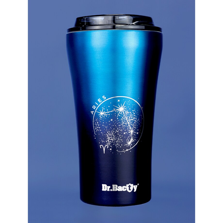 Kubek termiczny na kawę Dr.Bacty Apollo 2.0 "Baran" - 360 ml - Monaco Blue
